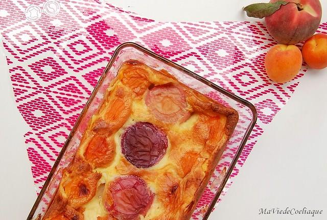 Clafouti Pêche Abricot sans gluten et sans lactose